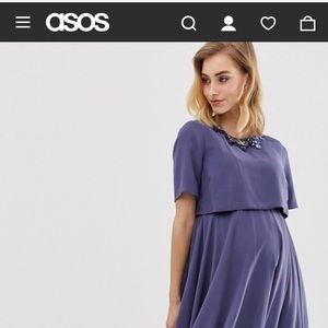 ASOS Maternity embellished midi dress